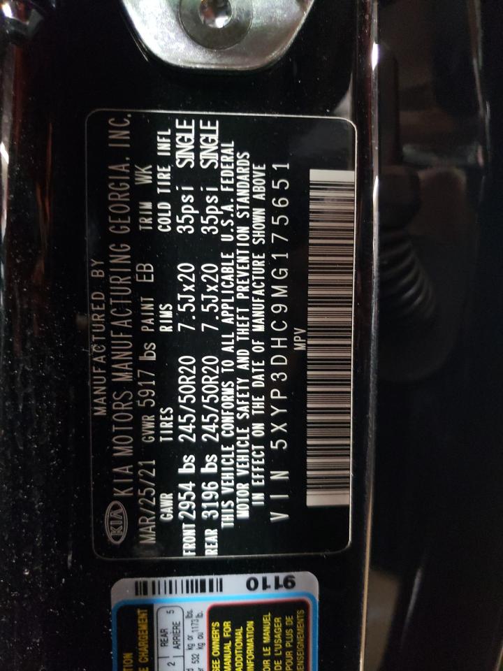 2021 KIA Telluride VIN 5XYP3DHC9MG175651 Copart auction photo, front end damage thumbnail 13