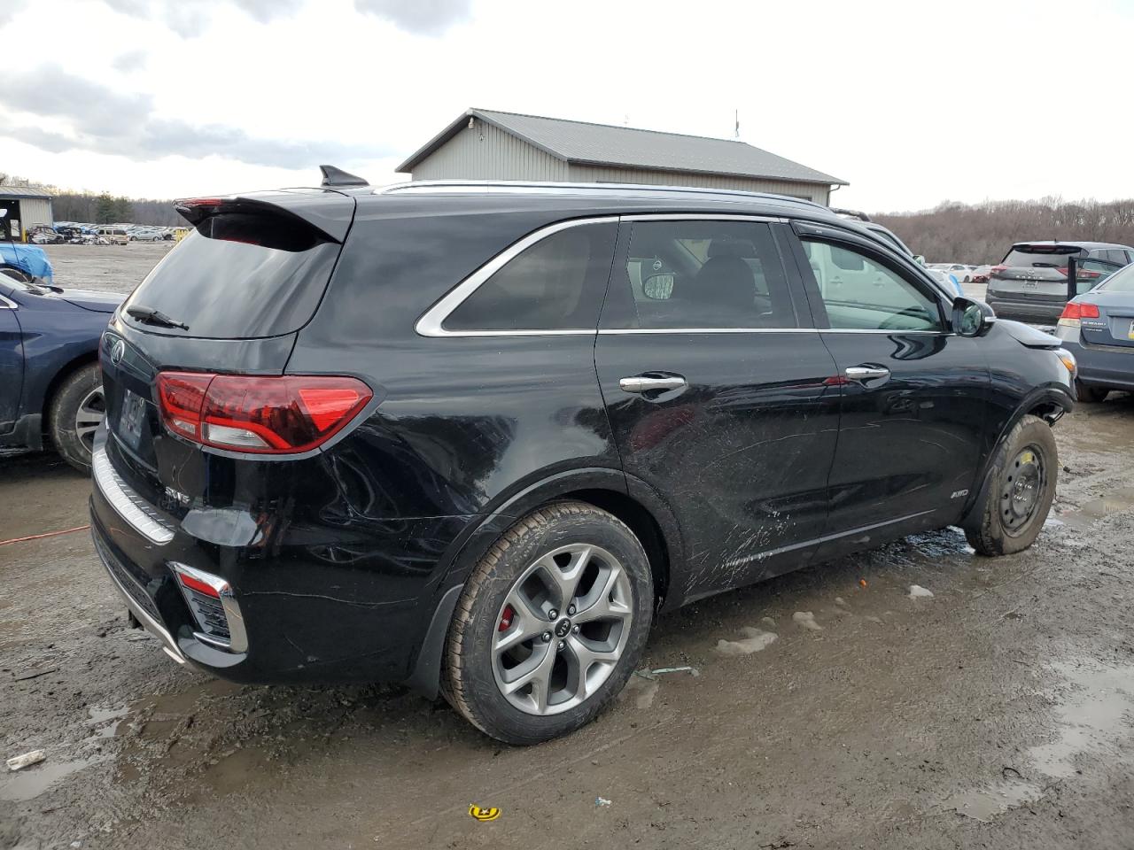 2019 KIA Sorento VIN 5XYPKDA51KG499205 Copart auction photo, front end / side damage thumbnail 3