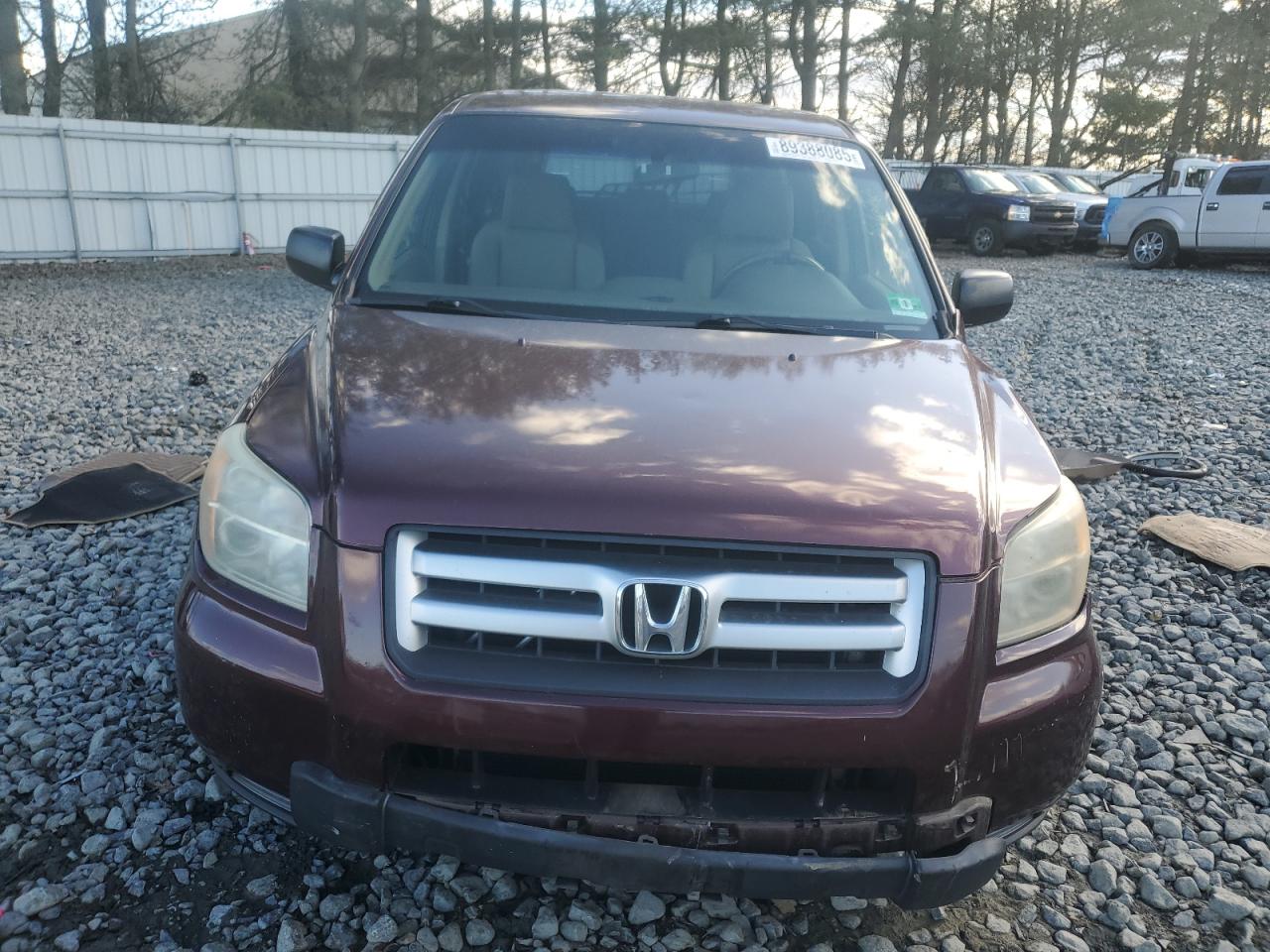 2007 Honda Pilot VIN 2HKYF18147H525984 Copart auction photo, front end / side damage thumbnail 5