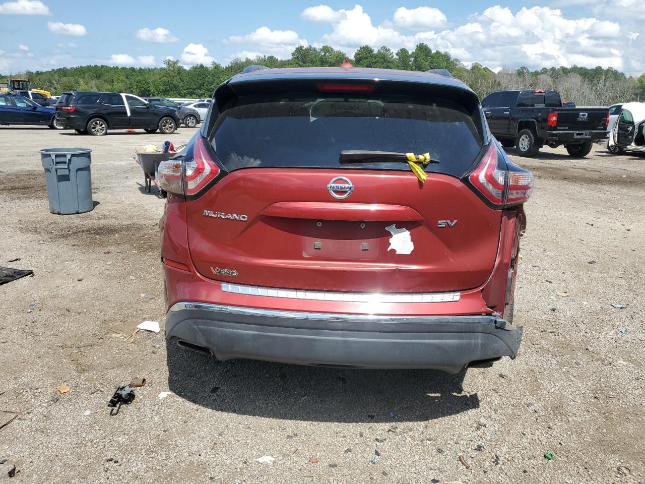 2015 Nissan Murano VIN 5N1AZ2MG5FN240911 Copart auction photo, front end / rear end damage thumbnail 6