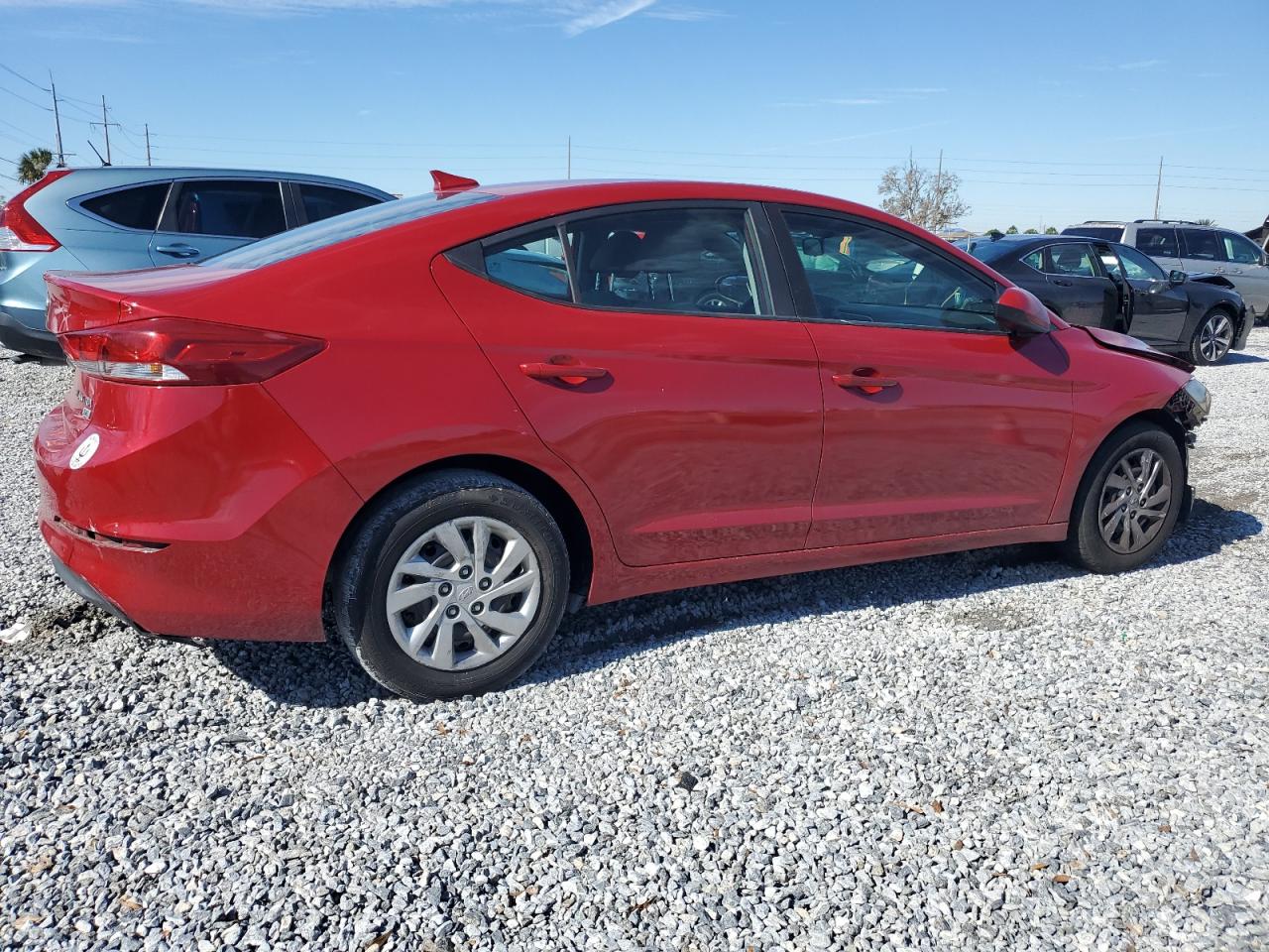 2017 Hyundai Elantra VIN KMHD74LF6HU189337 Copart auction photo, front end / side damage thumbnail 3