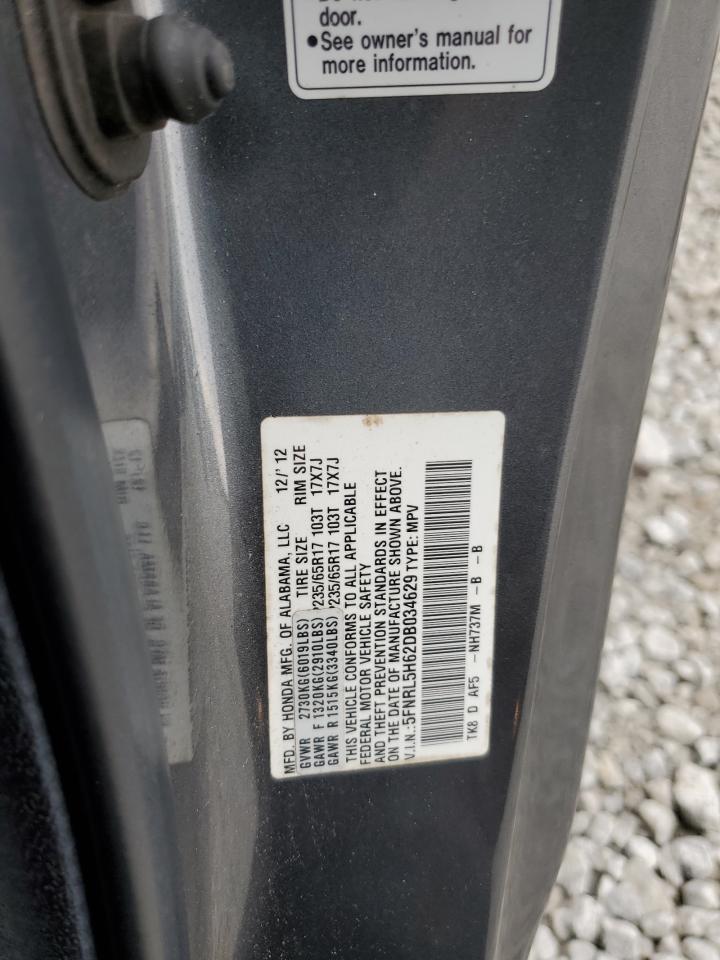 2013 Honda Odyssey VIN 5FNRL5H62DB034629 Copart auction photo, front end / minor dent/scratches damage thumbnail 14