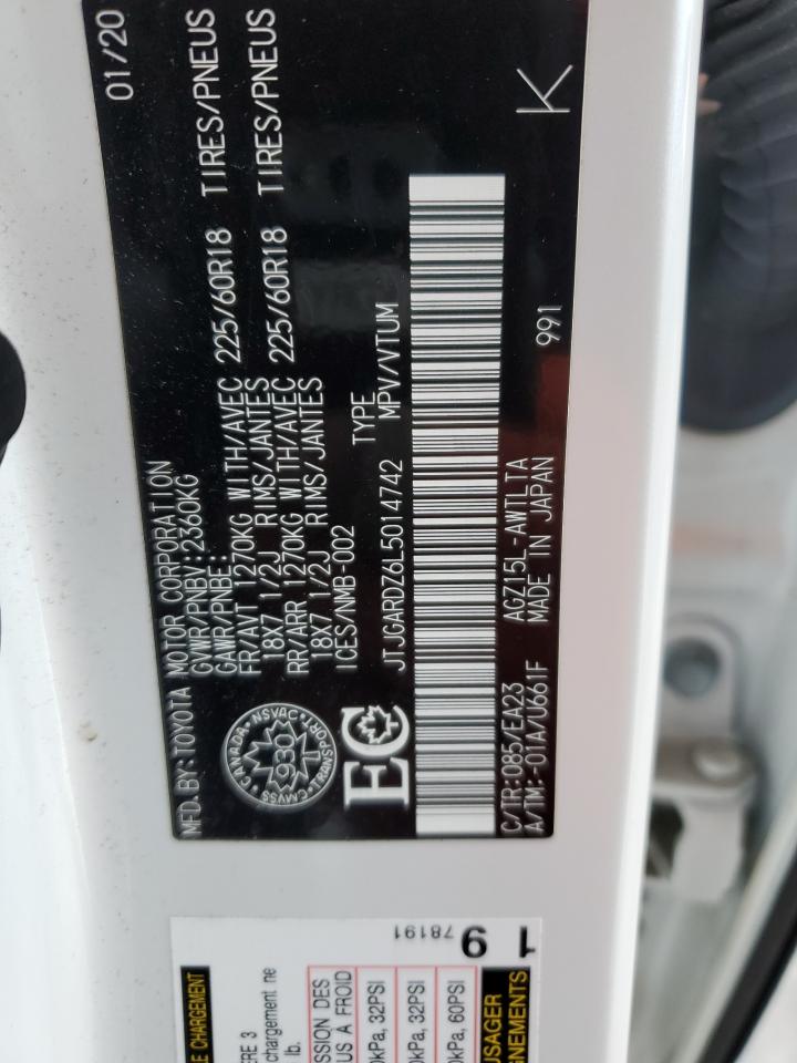 2020 Lexus NX VIN JTJGARDZ6L5014742 Copart auction photo, front end damage thumbnail 14