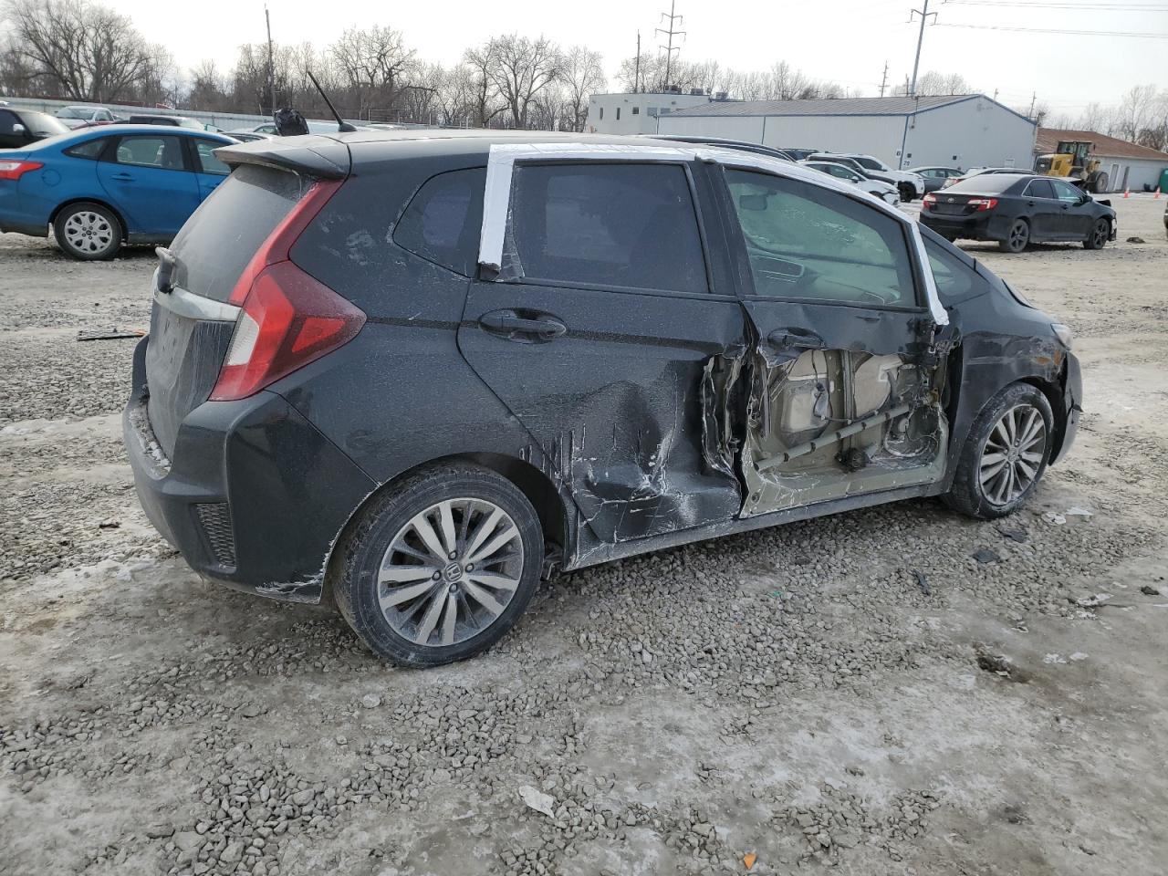 2015 Honda Fit VIN 3HGGK5H88FM769899 Copart auction photo, side / front end damage thumbnail 3