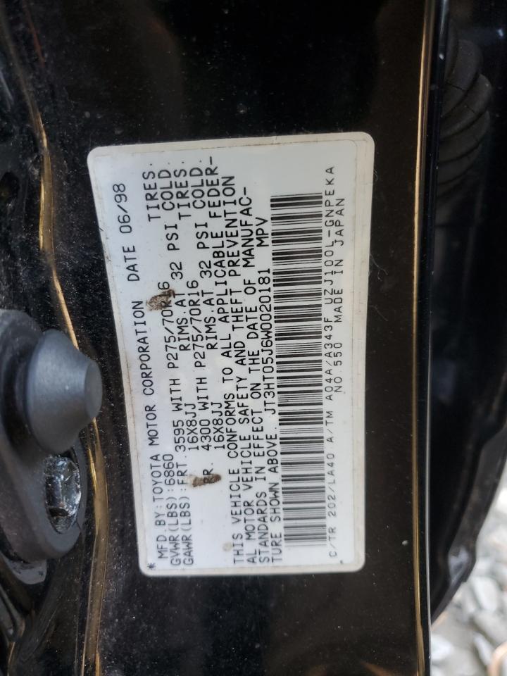 1998 Toyota Land Cruiser VIN JT3HT05J6W0020181 Copart auction photo, rear end / mechanical damage thumbnail 12