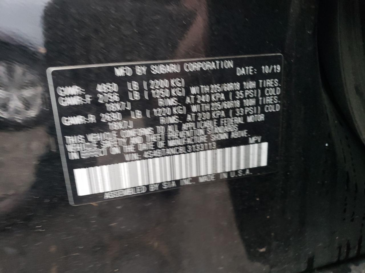2020 Subaru Outback VIN 4S4BTANC8L3133113 Copart auction photo, front end damage thumbnail 13