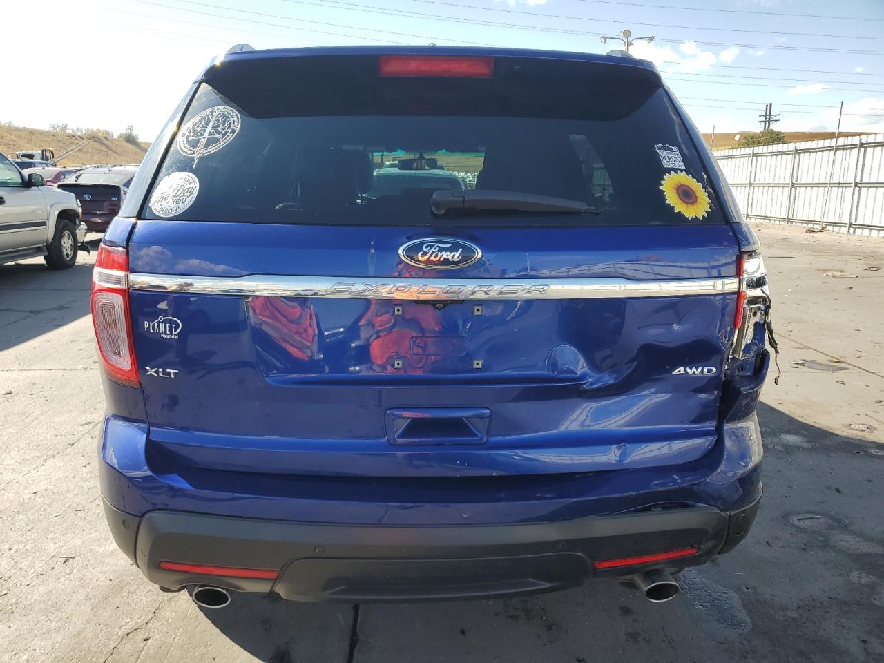 2013 Ford Explorer VIN 1FM5K8D82DGA19754 Copart auction photo, rear end / front end damage thumbnail 6