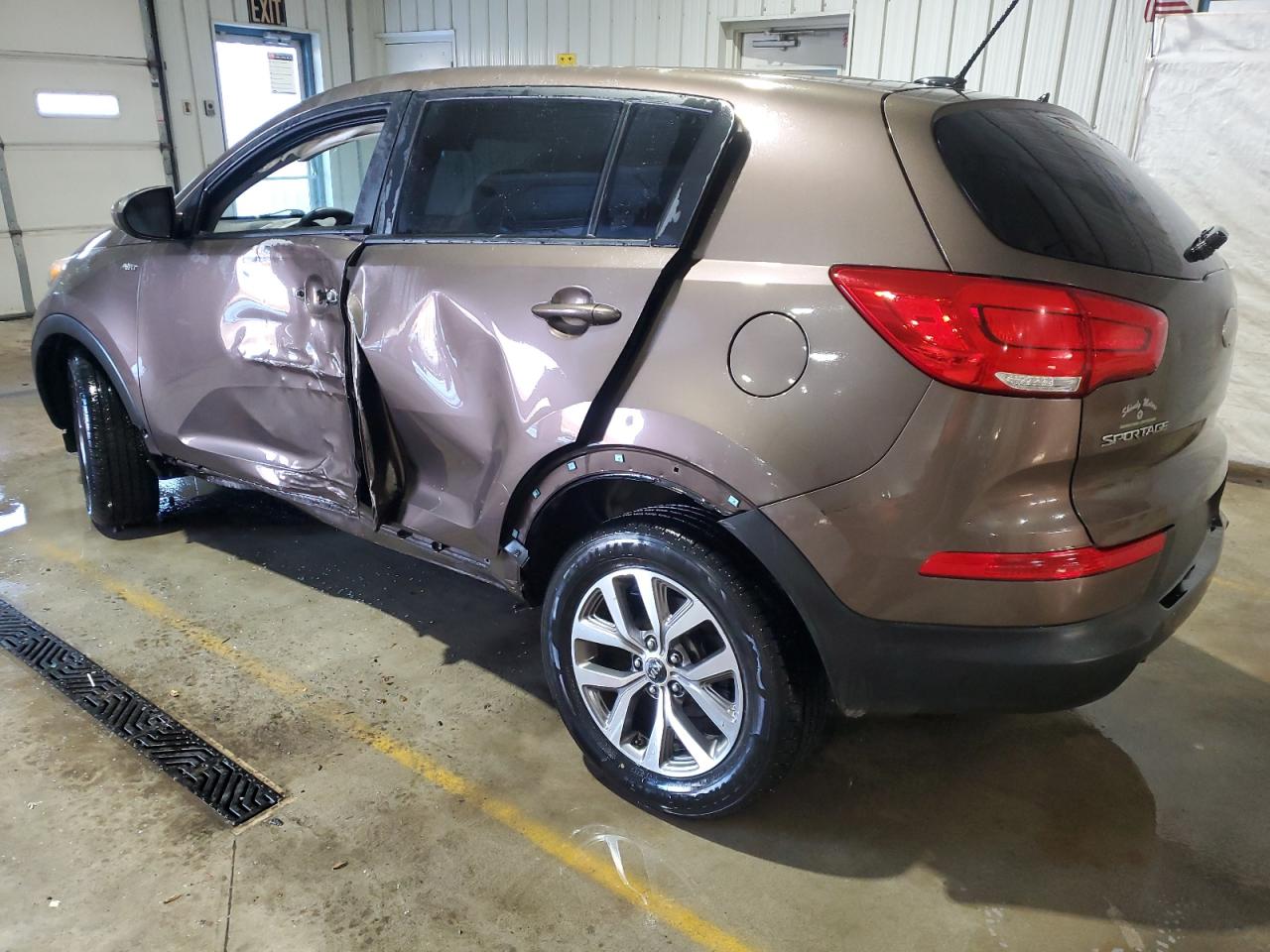 2014 KIA Sportage VIN KNDPBCAC3E7629432 Copart auction photo, side / undercarriage damage thumbnail 2