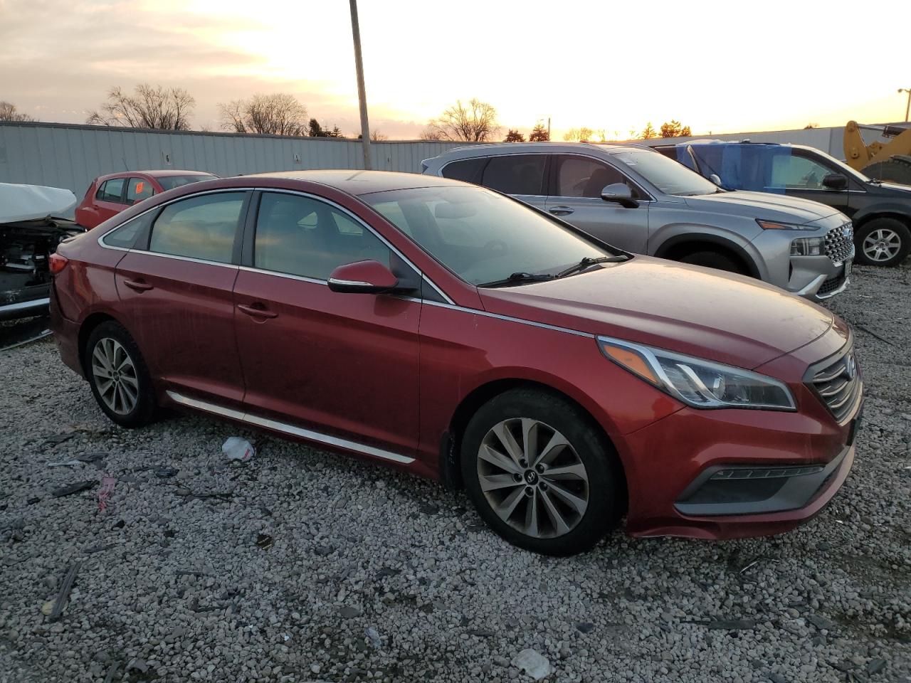 2015 Hyundai Sonata VIN 5NPE34AF7FH091545 Copart auction photo, all over / vandalism damage thumbnail 4
