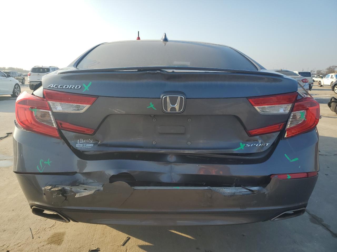 2018 Honda Accord VIN 1HGCV1F35JA097117 Copart auction photo, rear end damage thumbnail 6