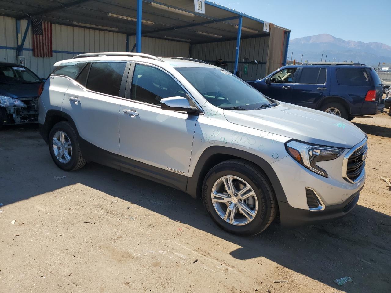 2021 GMC Terrain VIN 3GKALMEV2ML380804 Copart auction photo, hail damage thumbnail 4