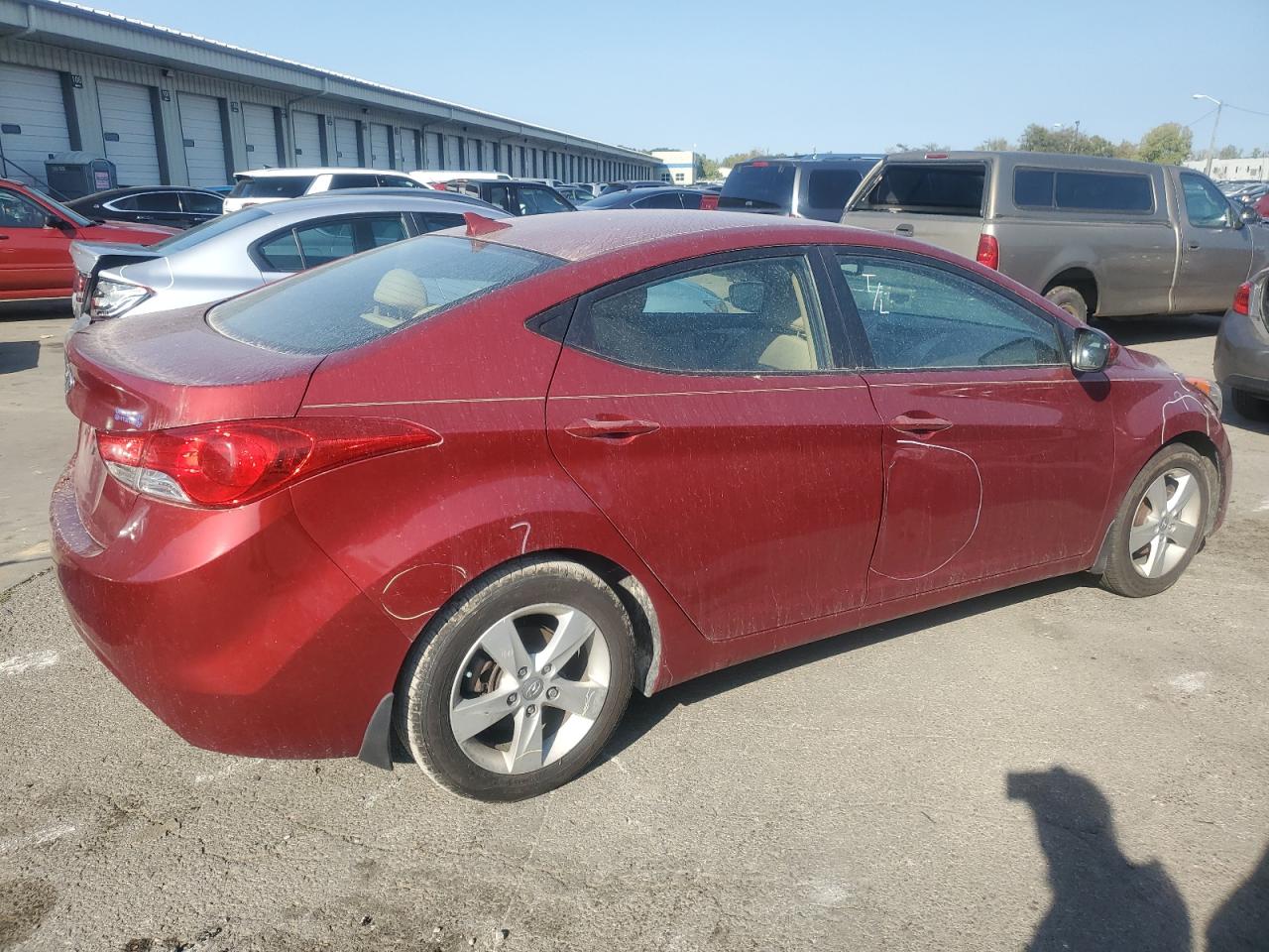 2013 Hyundai Elantra VIN 5NPDH4AE3DH417052 Copart auction photo, all over damage thumbnail 3