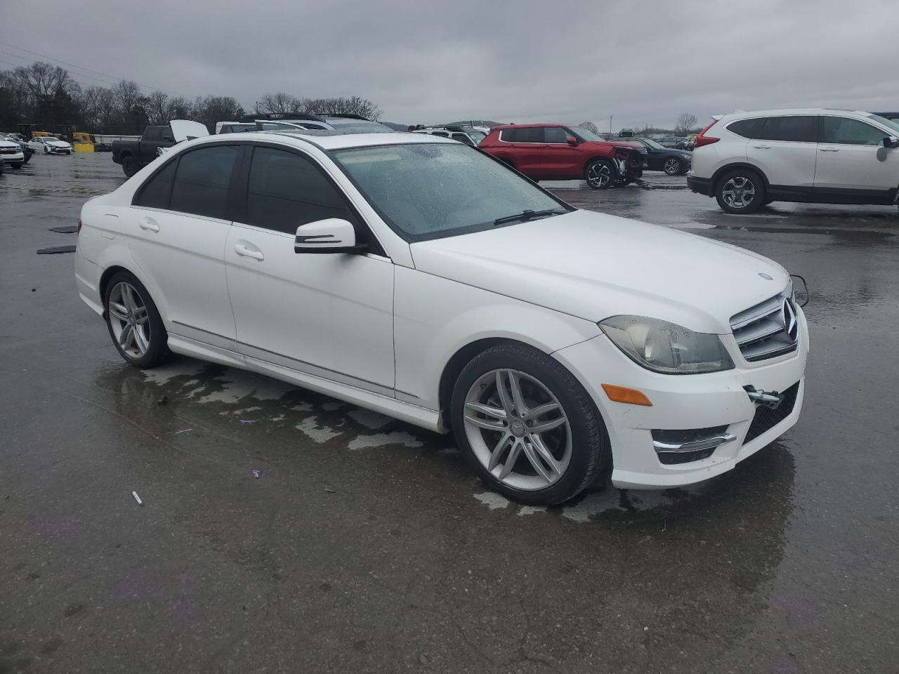 2014 Mercedes-Benz C-klasse VIN WDDGF4HB4EG254289 Copart auction photo, front end damage thumbnail 4
