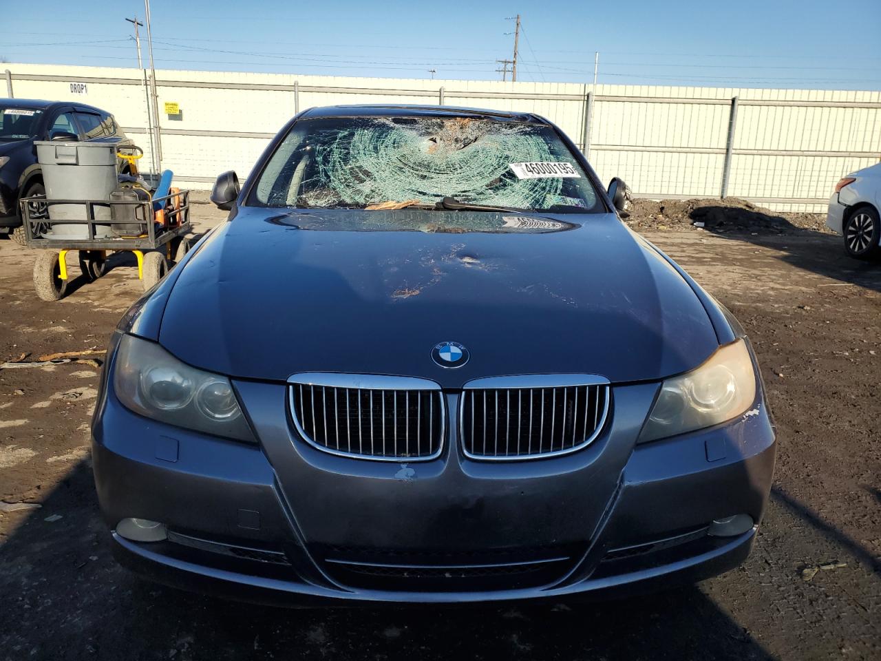 2008 BMW 3er VIN WBAVD53528A010191 Copart auction photo, top/roof damage thumbnail 5