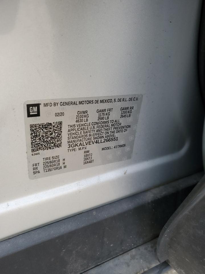2020 GMC Terrain VIN 3GKALVEV4LL266551 Copart auction photo, side damage thumbnail 13