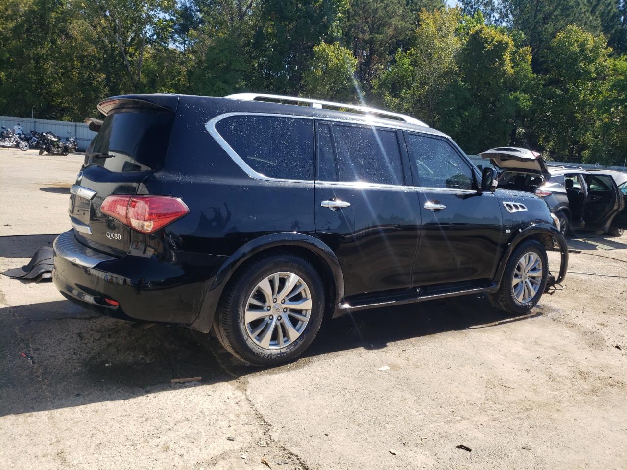 2017 Infiniti QX80 VIN JN8AZ2NF4H9643272 Copart auction photo, front end damage thumbnail 3