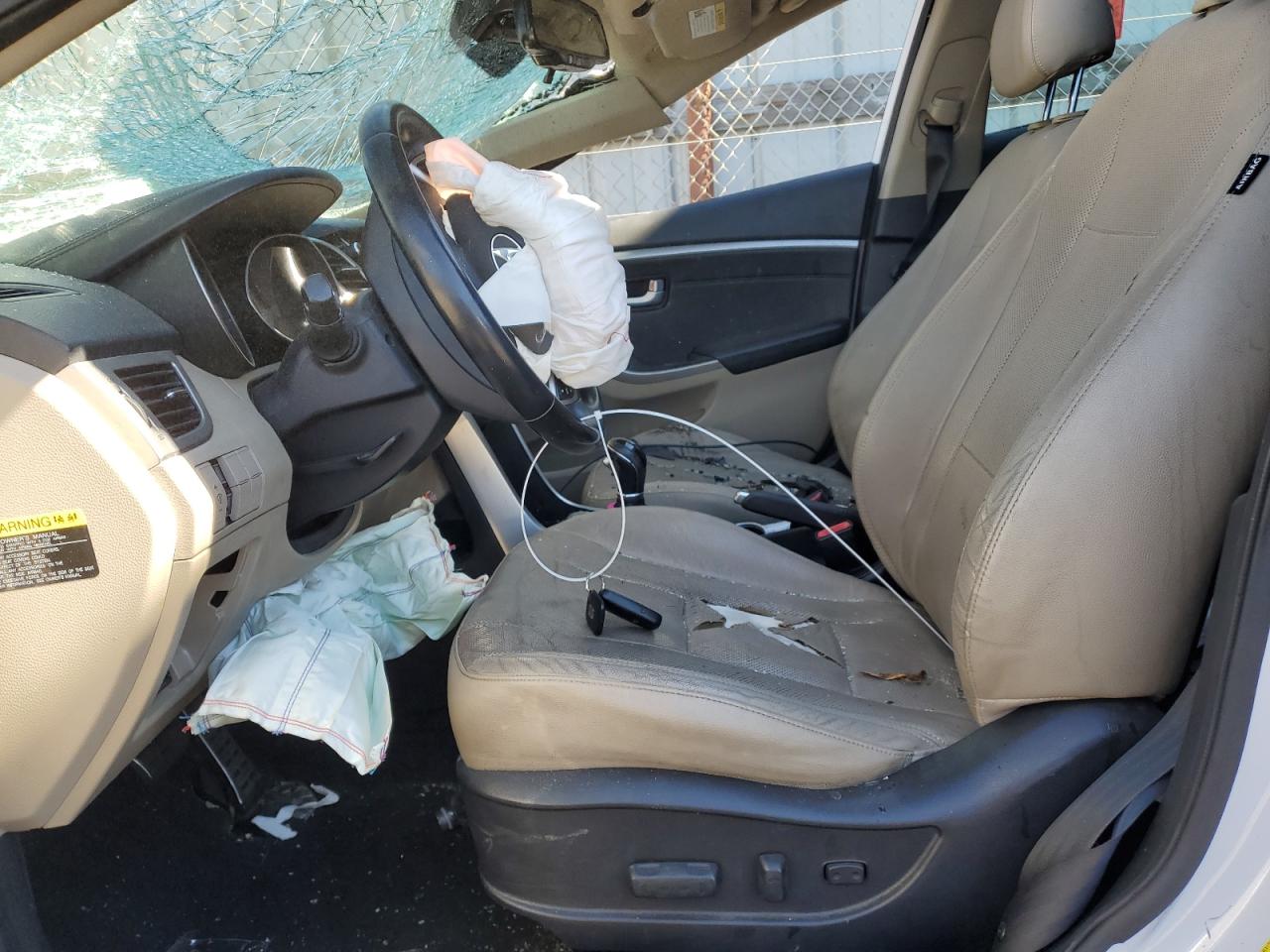 2013 Hyundai Elantra VIN KMHD35LEXDU132108 Copart auction photo, all over damage thumbnail 7