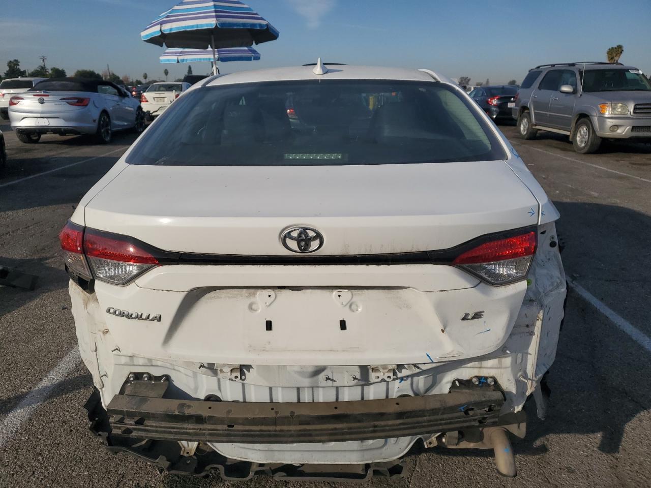 2021 Toyota Corolla VIN 5YFEPMAE6MP250079 Copart auction photo, rear end damage thumbnail 6