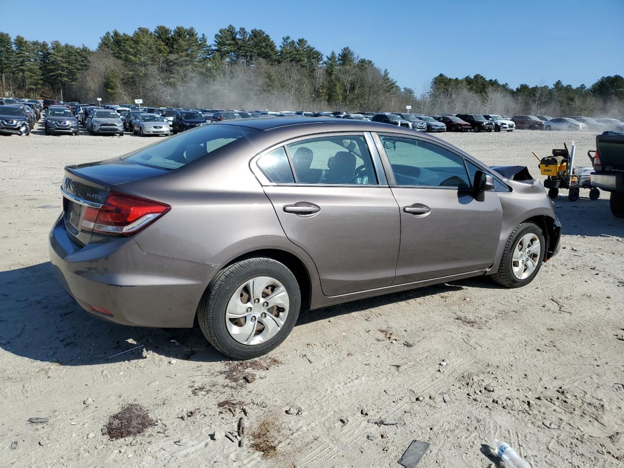 2013 Honda Civic VIN 2HGFB2F52DH598856 Copart auction photo, front end damage thumbnail 3