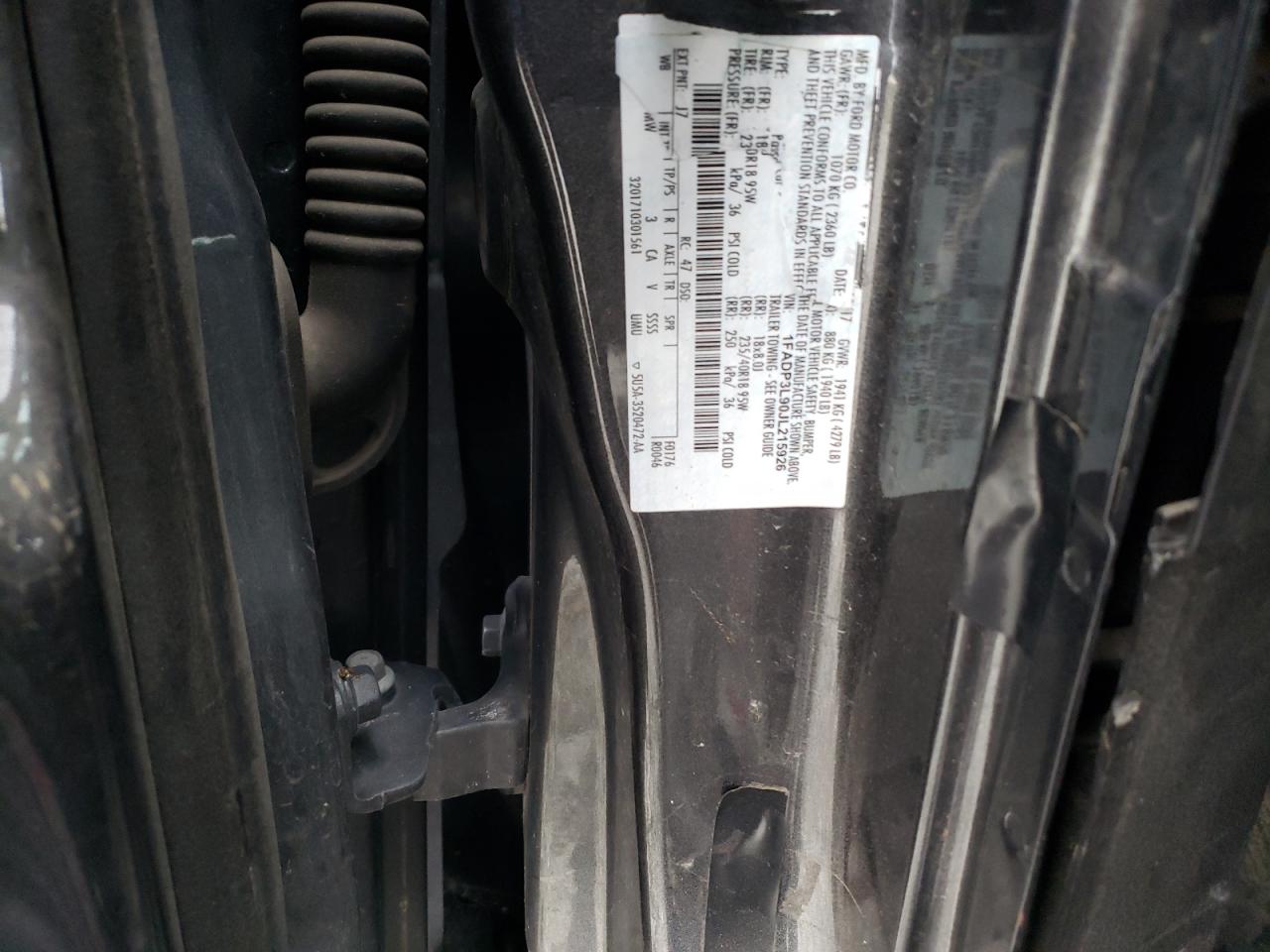 2018 Ford Focus VIN 1FADP3L90JL215926 Copart auction photo, front end / rear end damage thumbnail 14