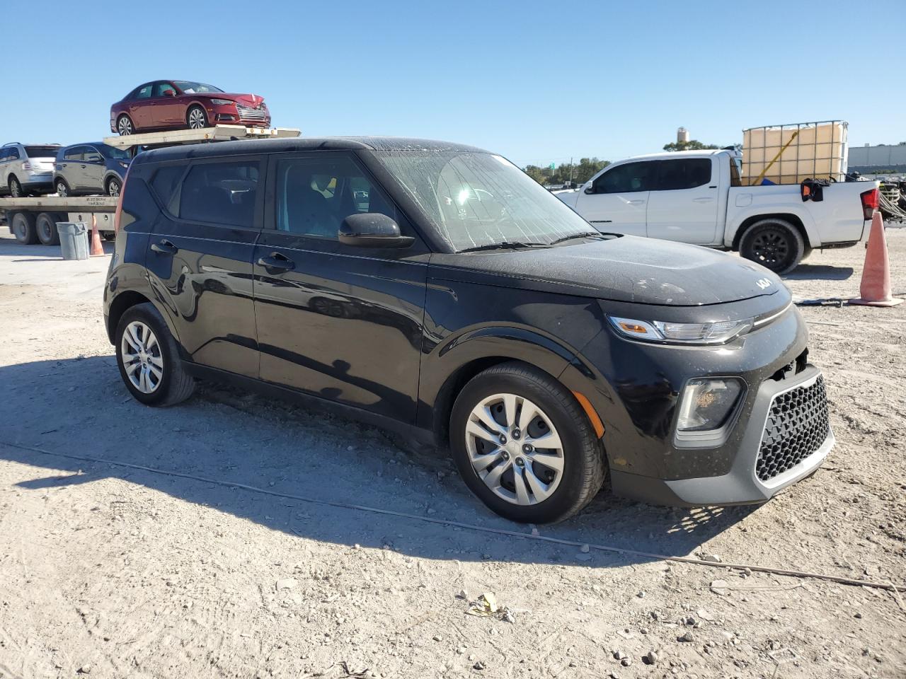 2022 KIA Soul VIN KNDJ23AU0N7152330 Copart auction photo, front end / side damage thumbnail 4