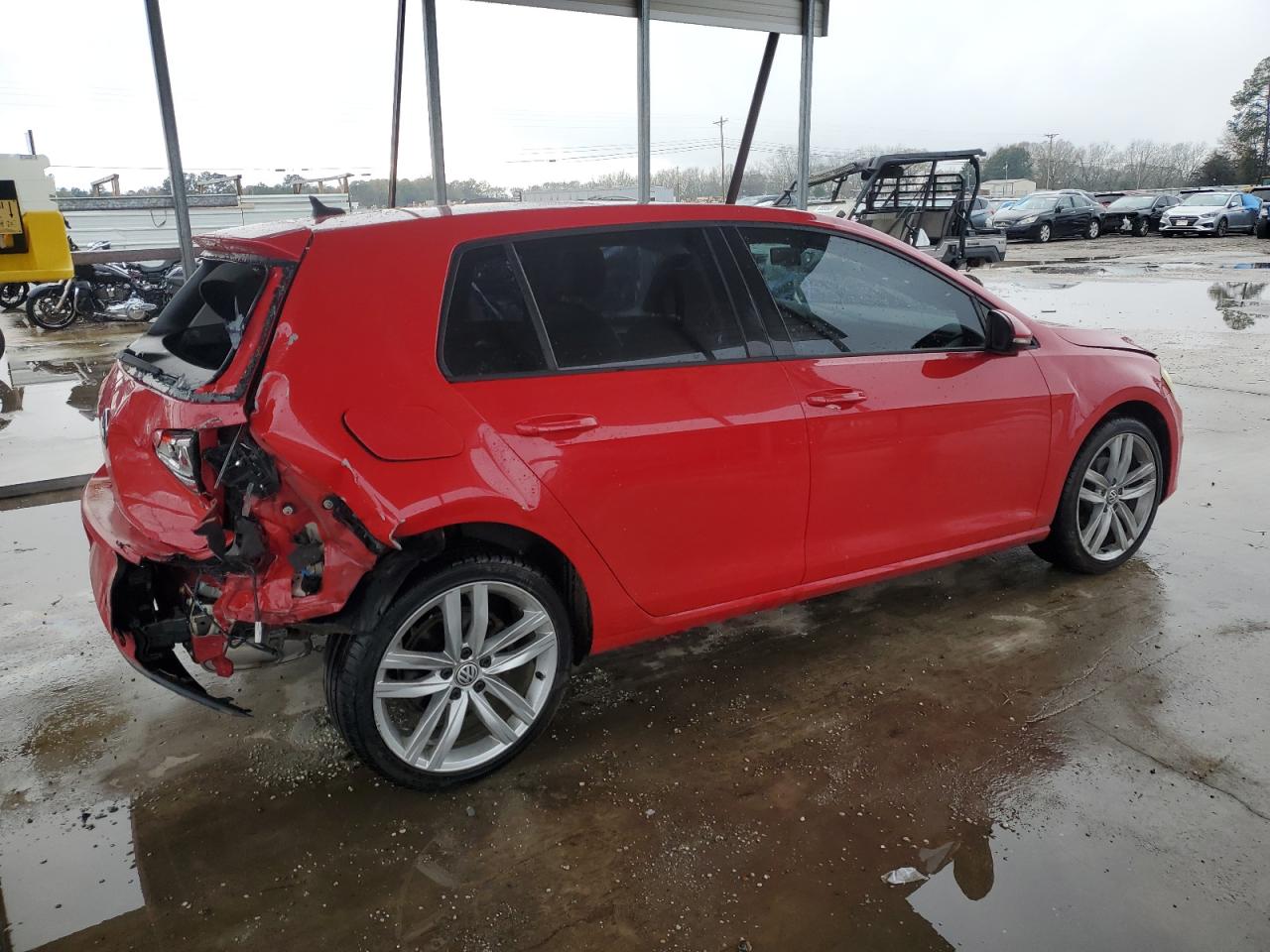 2015 Volkswagen Golf VIN 3VW217AU7FM009426 Copart auction photo, rear end damage thumbnail 3