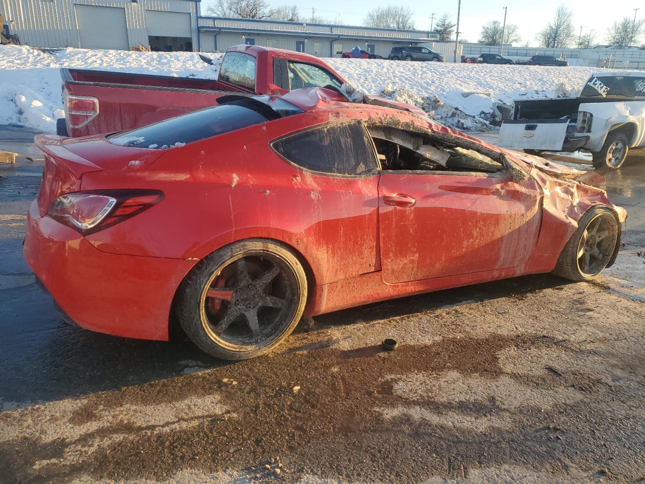 2013 Hyundai Genesis VIN KMHHT6KD5DU081763 Copart auction photo, rollover damage thumbnail 3