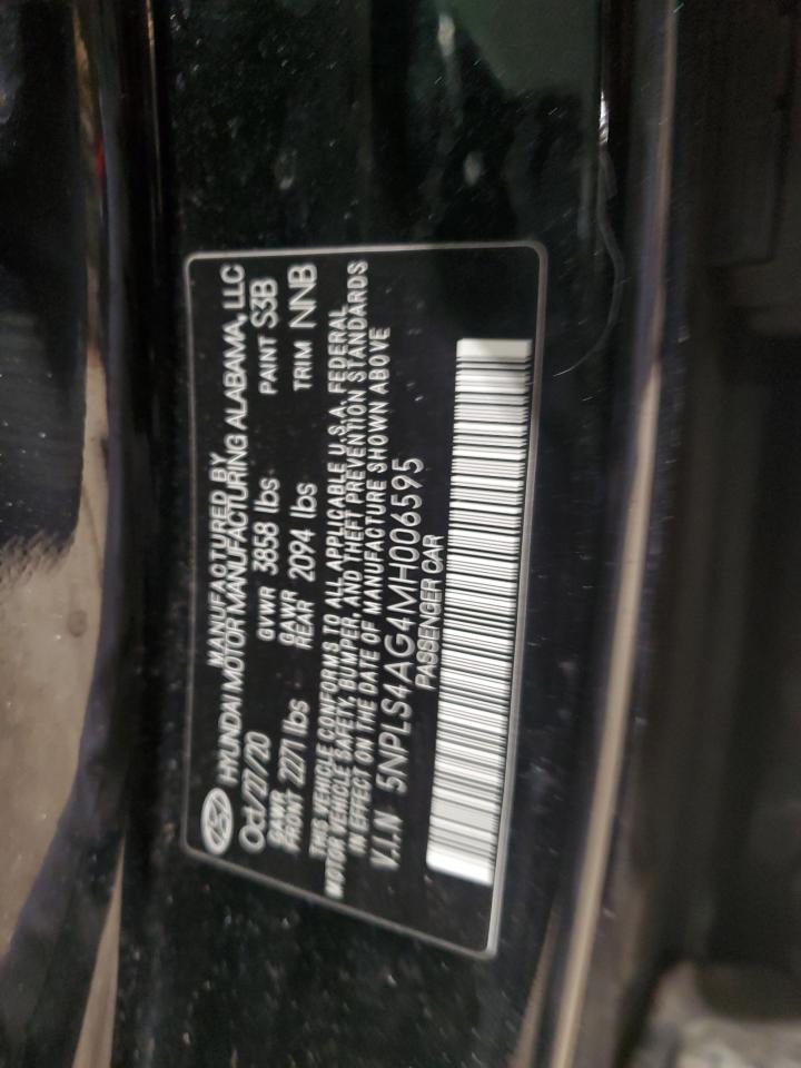 2021 Hyundai Elantra VIN 5NPLS4AG4MH006595 Copart auction photo, side / front end damage thumbnail 12