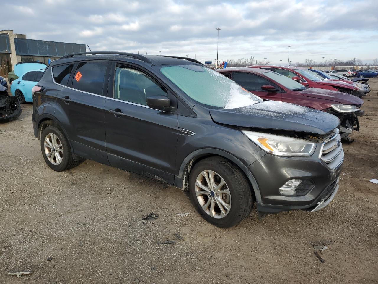 2018 Ford Escape VIN 1FMCU9HD1JUA37044 Copart auction photo, side / front end damage thumbnail 4