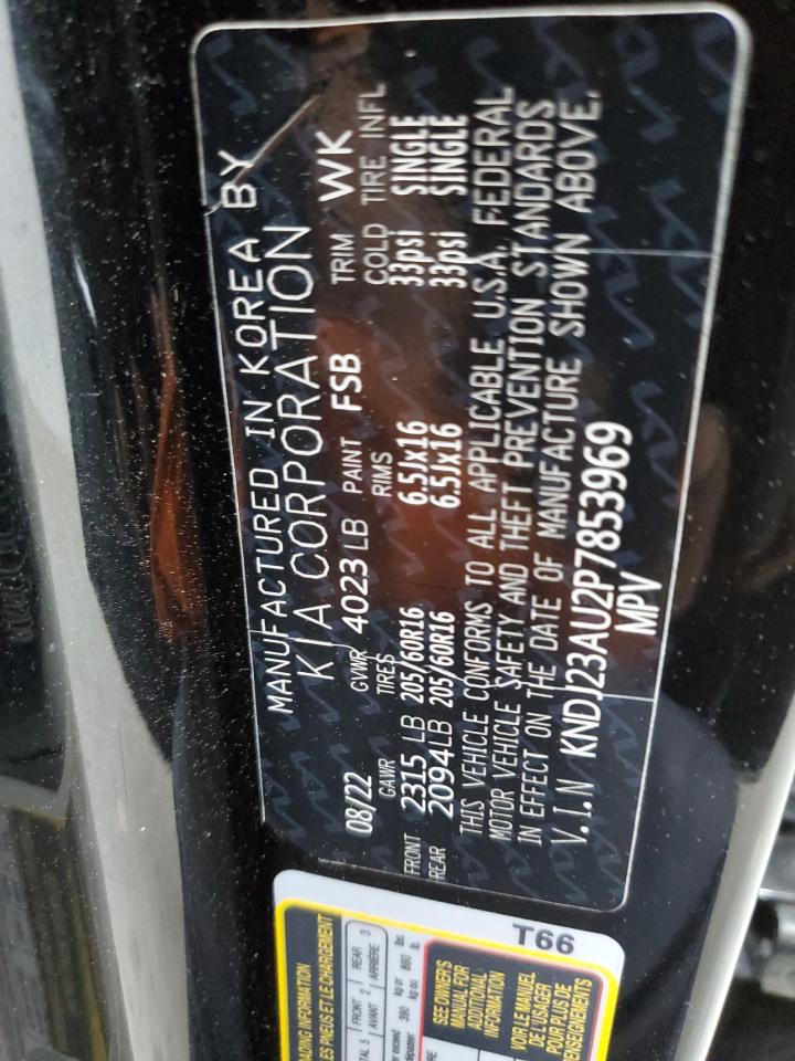 2023 KIA Soul VIN KNDJ23AU2P7853969 Copart auction photo, rear end damage thumbnail 13