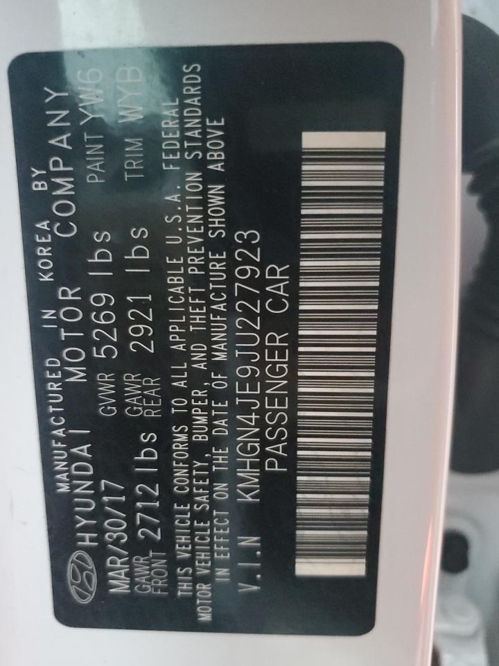 2018 Genesis G80 VIN KMHGN4JE9JU227923 Copart auction photo, undercarriage / front end damage thumbnail 15