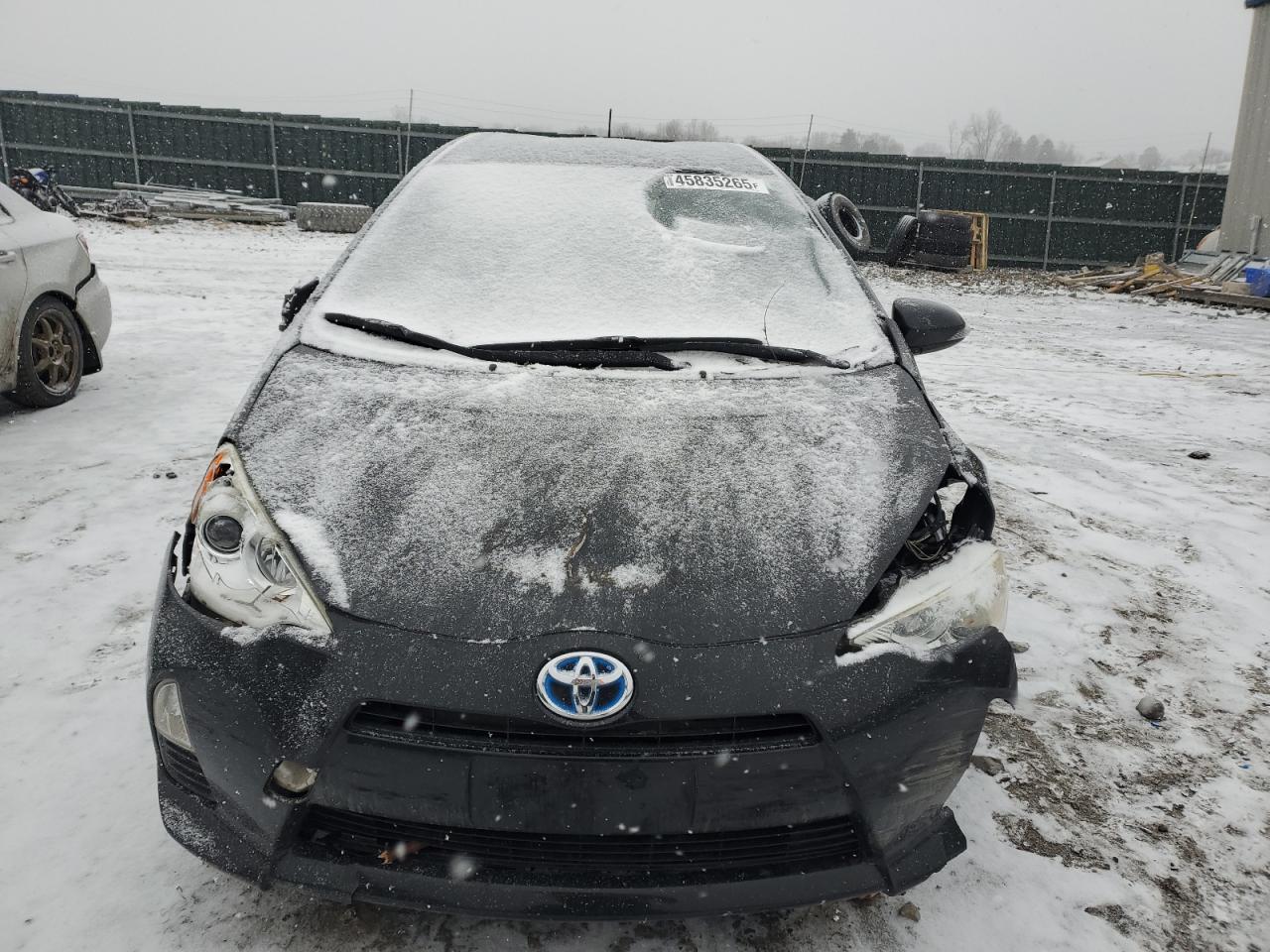 2014 Toyota Prius VIN JTDKDTB37E1061241 Copart auction photo, front end / side damage thumbnail 5