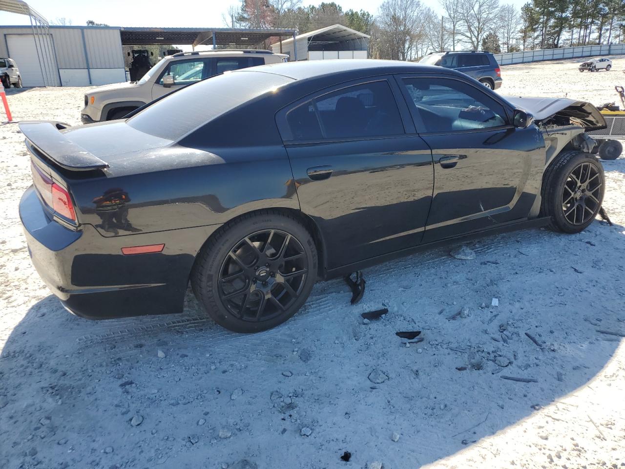 2014 Dodge Charger VIN 2C3CDXBG3EH319744 Copart auction photo, front end / side damage thumbnail 3