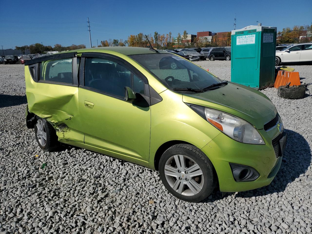 2013 Chevrolet Spark VIN KL8CB6S9XDC520791 Copart auction photo, side / rear end damage thumbnail 4