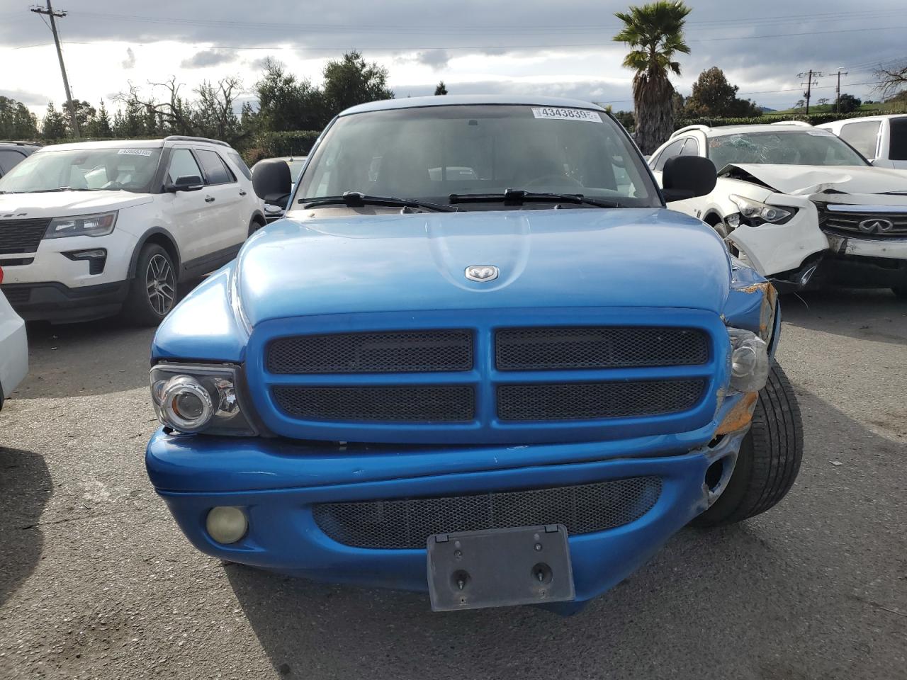 2000 Dodge Dakota VIN 1B7GL22Z8YS516815 Copart auction photo, undercarriage / front end damage thumbnail 5