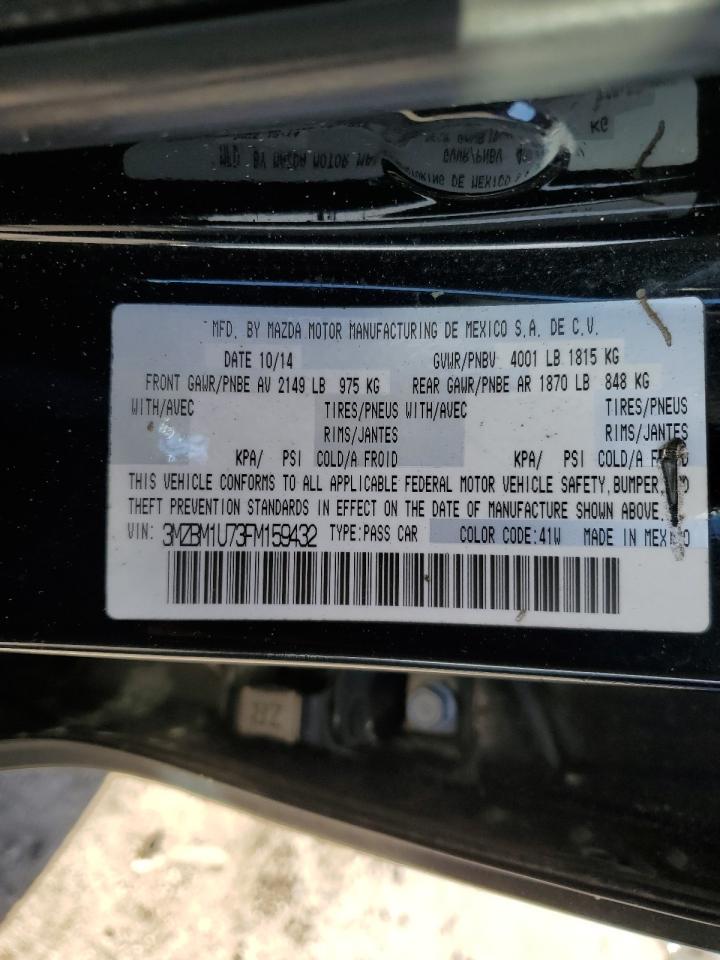 2015 Mazda 3 VIN 3MZBM1U73FM159432 Copart auction photo, front end / side damage thumbnail 14