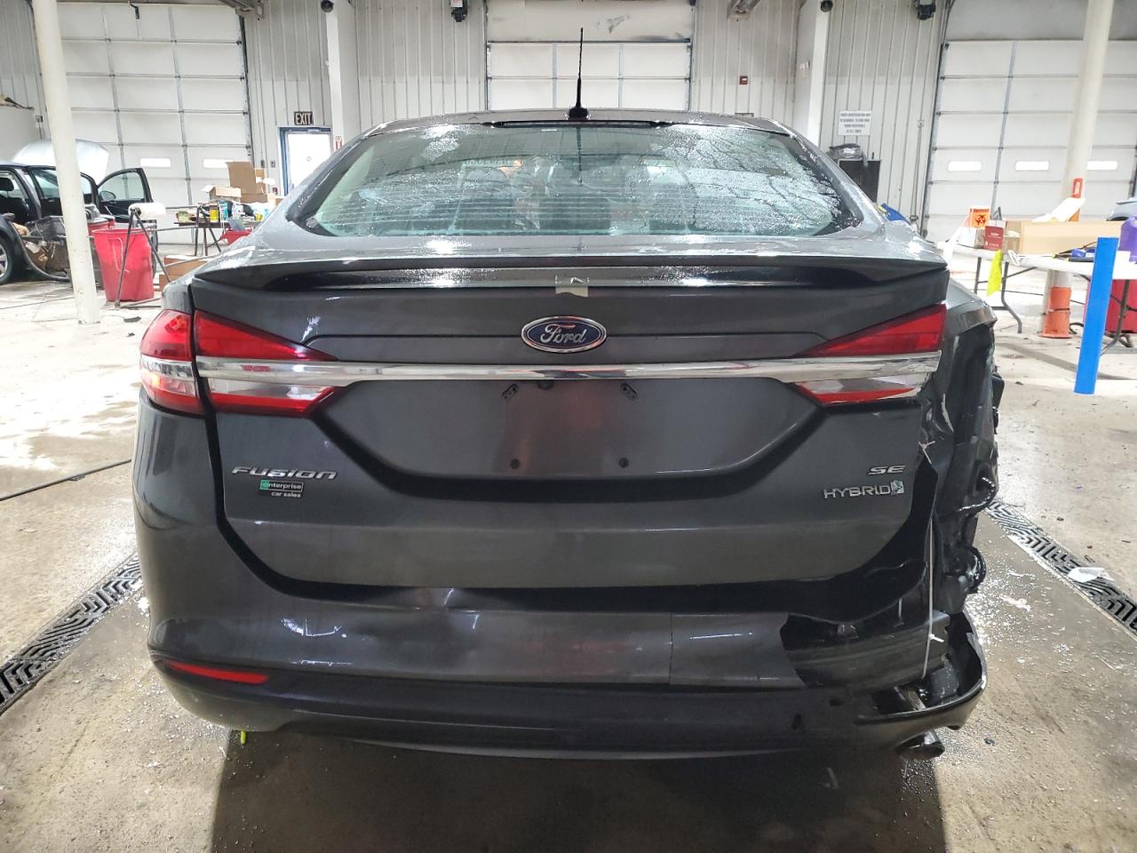 2017 Ford Fusion VIN 3FA6P0LU3HR233151 Copart auction photo, rear end damage thumbnail 6