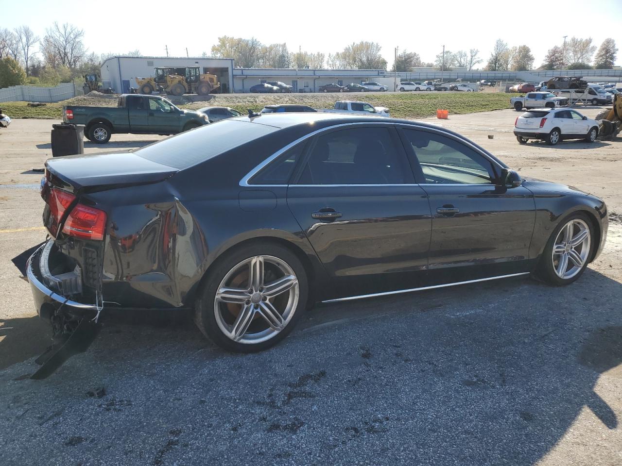 2013 Audi A8 VIN WAUAGAFD0DN002546 Copart auction photo, front end / rear end damage thumbnail 3