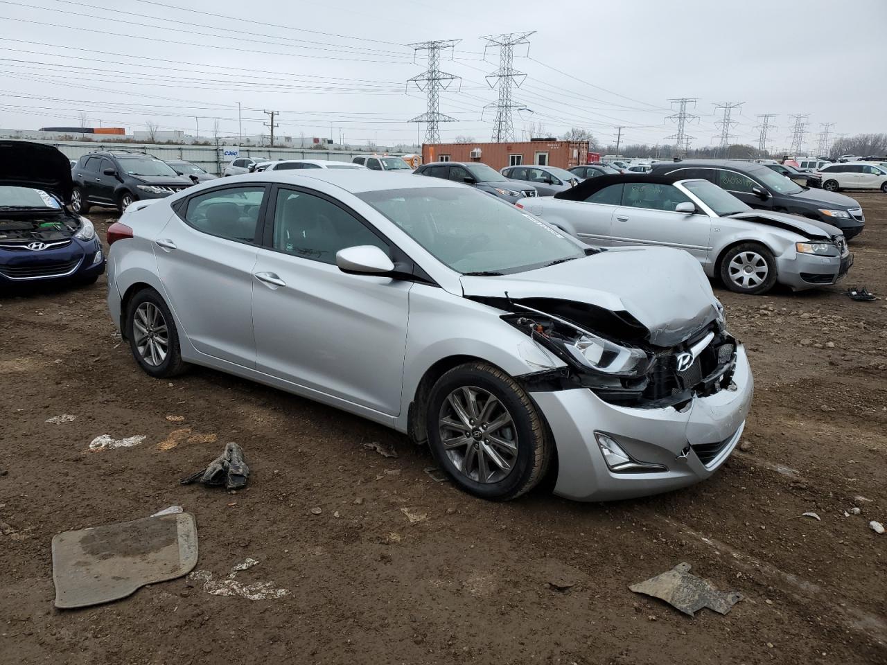 2016 Hyundai Elantra VIN KMHDH4AE5GU518955 Copart auction photo, front end damage thumbnail 4