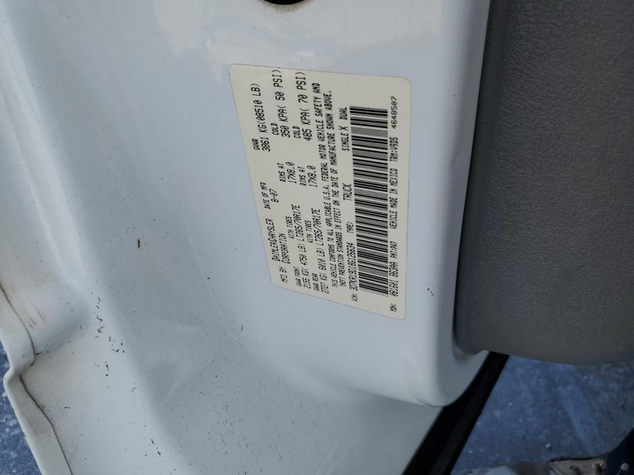 2008 Dodge RAM VIN 3D7KR19D18G126634 Copart auction photo, front end damage thumbnail 14