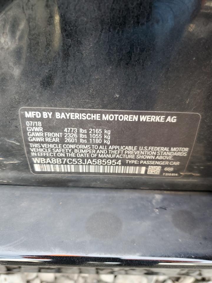 2018 BMW 3er VIN WBA8B7C53JA585954