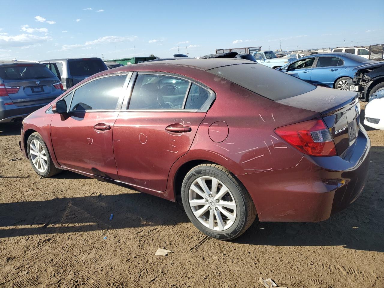 2012 Honda Civic VIN 2HGFB2F87CH533333 Copart auction photo, front end damage thumbnail 2