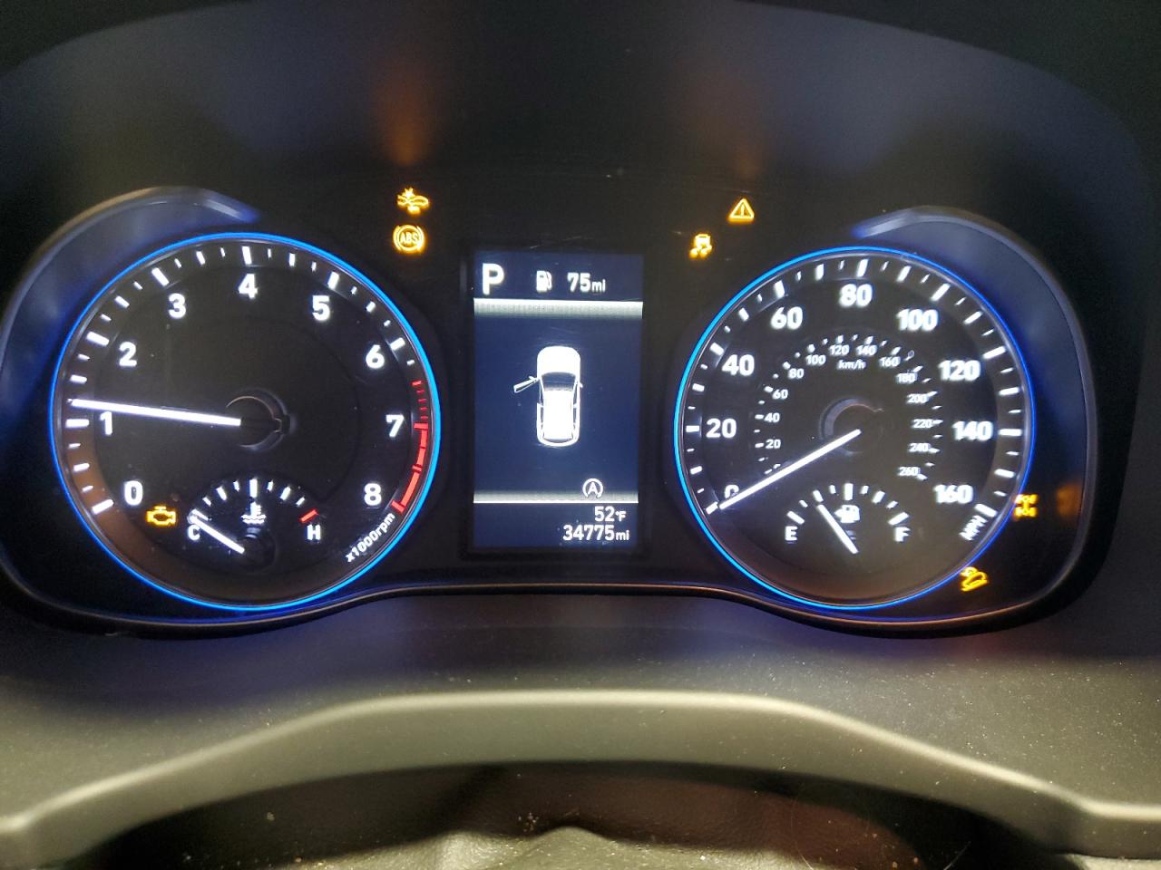 2022 Hyundai Kona VIN KM8K6CAB5NU920212 Copart auction photo, front end damage thumbnail 9