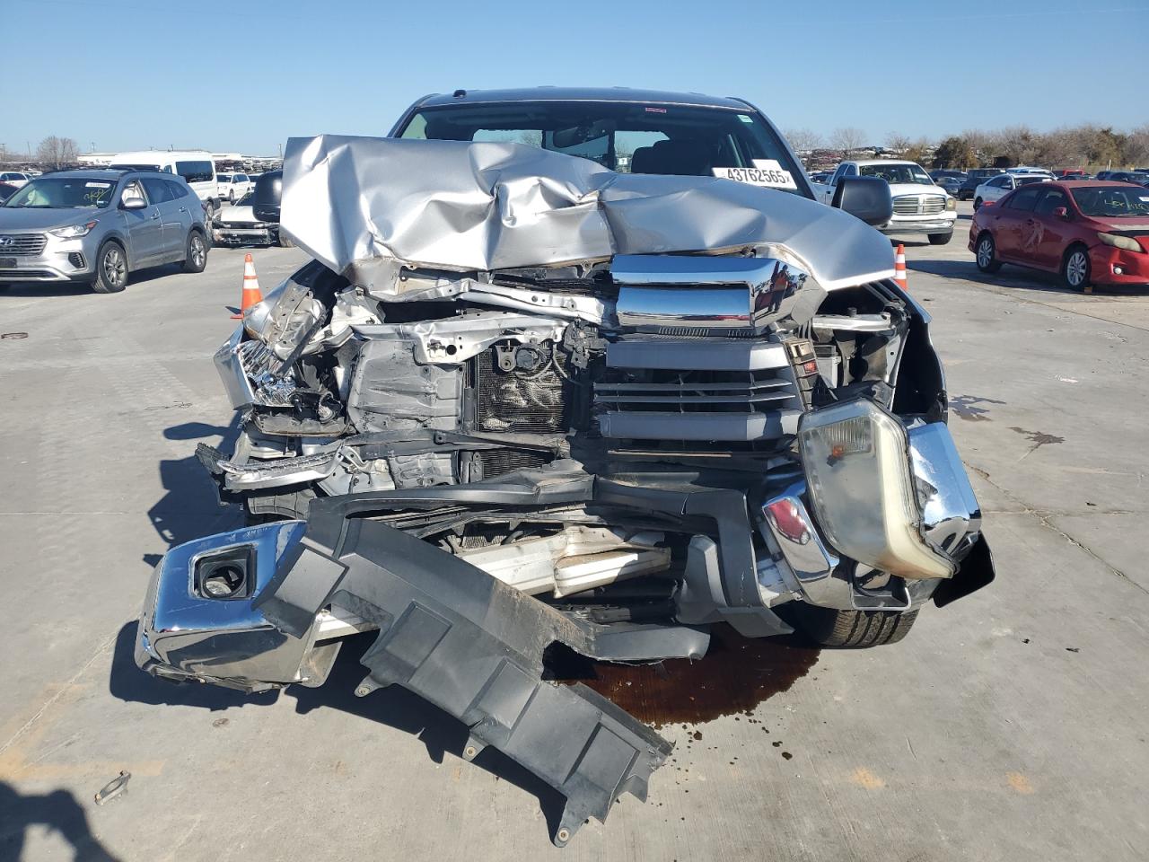 2014 Toyota Tundra VIN 5TFRM5F14EX073153 Copart auction photo, front end damage thumbnail 5