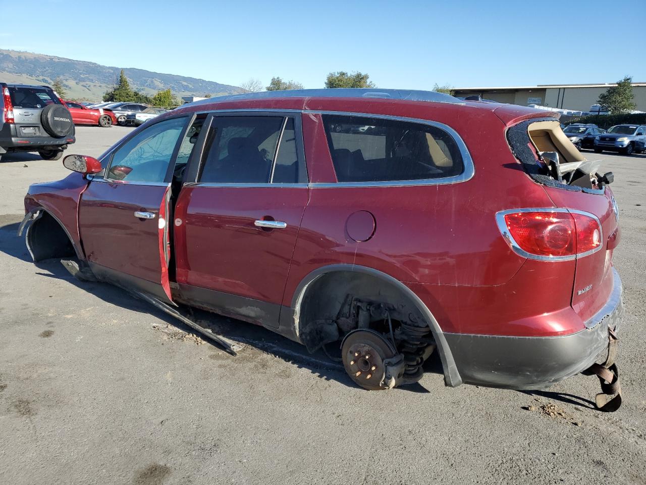 2008 Buick Enclave VIN 5GAER23758J213680 Copart auction photo, vandalism damage thumbnail 2