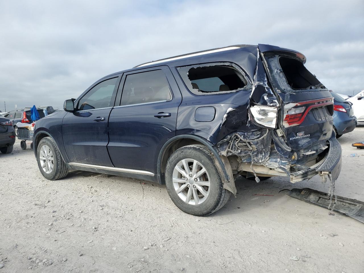 2014 Dodge Durango VIN 1C4RDHAG1EC975019 Copart auction photo, rear end / side damage thumbnail 2