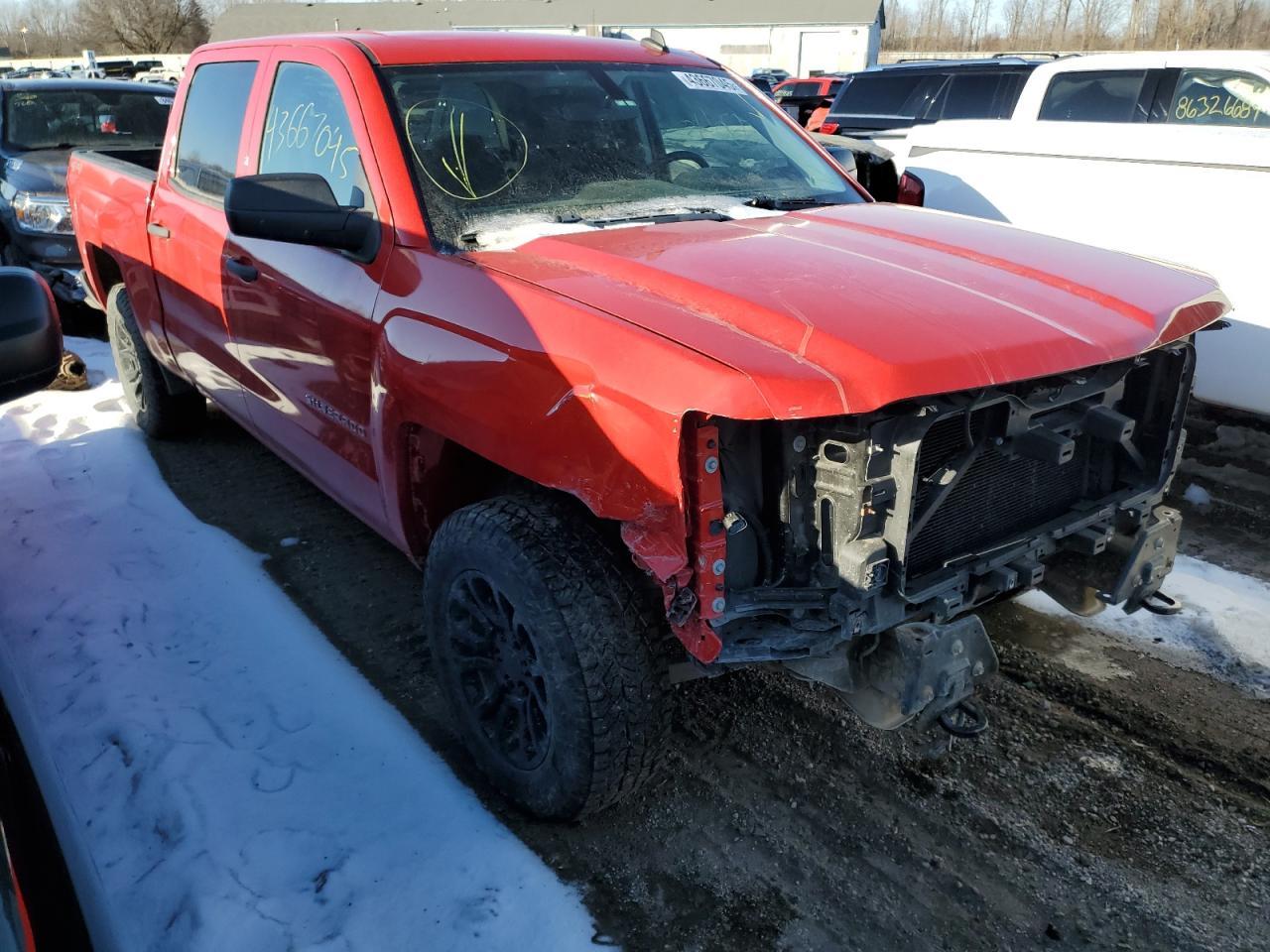 2014 Chevrolet Silverado VIN 3GCUKREC1EG201458 Copart auction photo, front end / minor dent/scratches damage thumbnail 4
