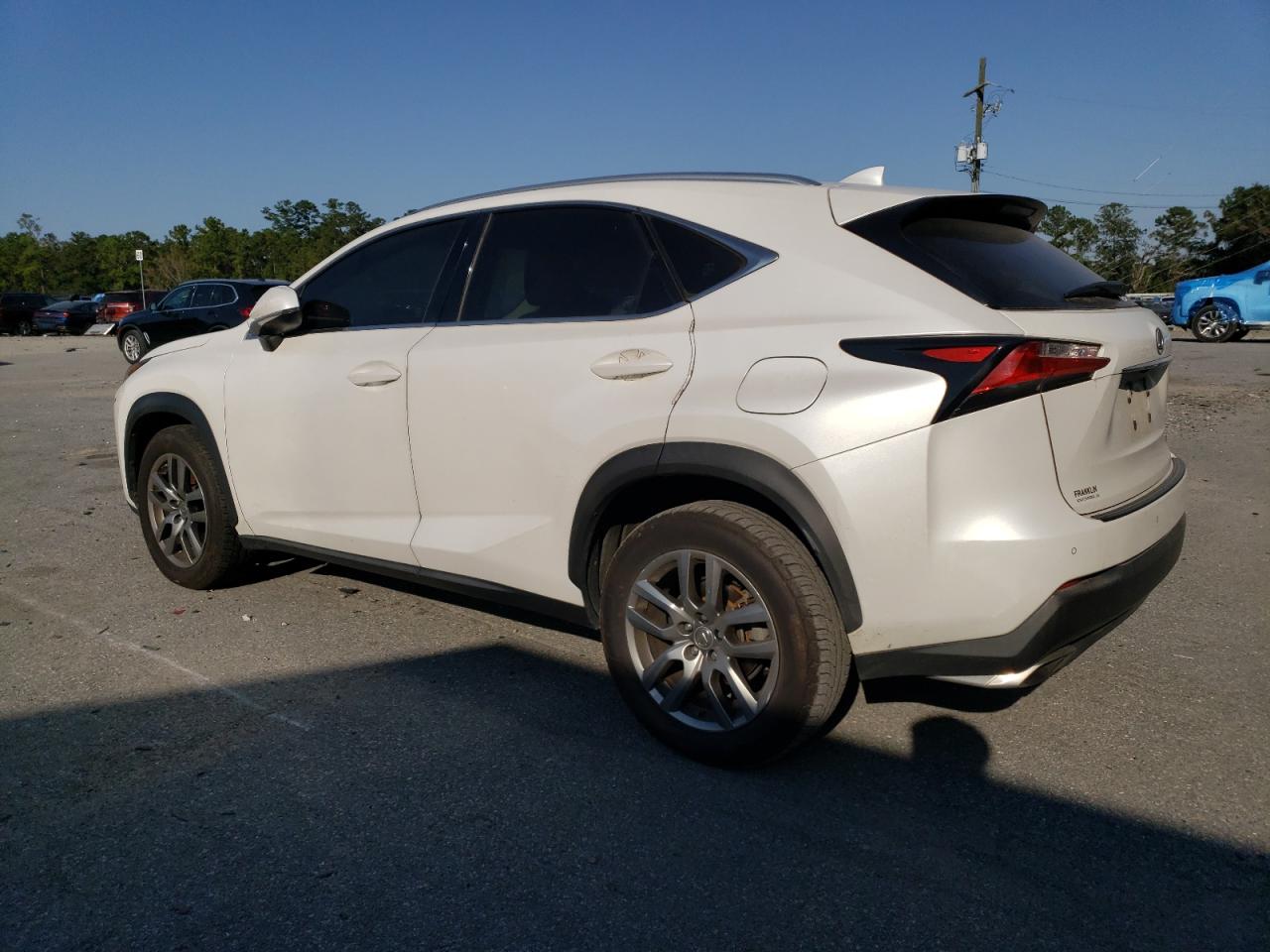 2016 Lexus NX VIN JTJYARBZ4G2035264 Copart auction photo, side / front end damage thumbnail 2