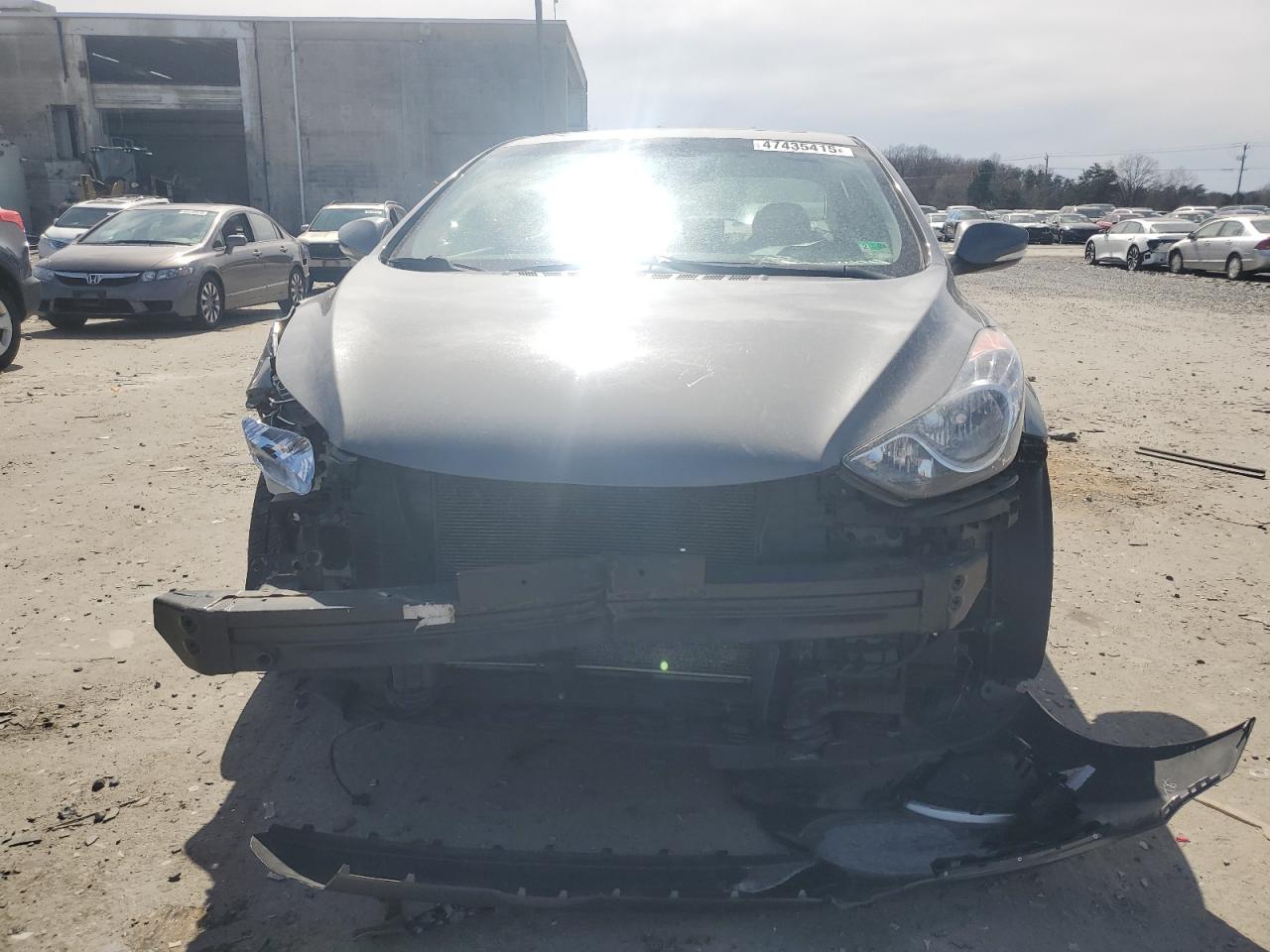 2013 Hyundai Elantra VIN 5NPDH4AE8DH319411 Copart auction photo, front end / undercarriage damage thumbnail 5