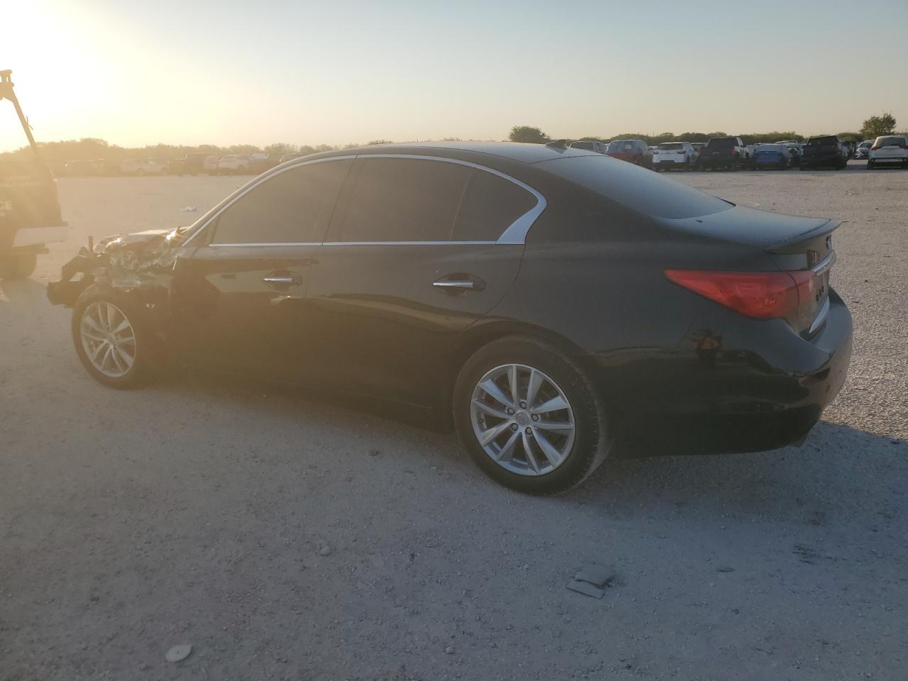 2015 Infiniti Q50 VIN JN1BV7AP0FM341689 Copart auction photo, front end damage thumbnail 2